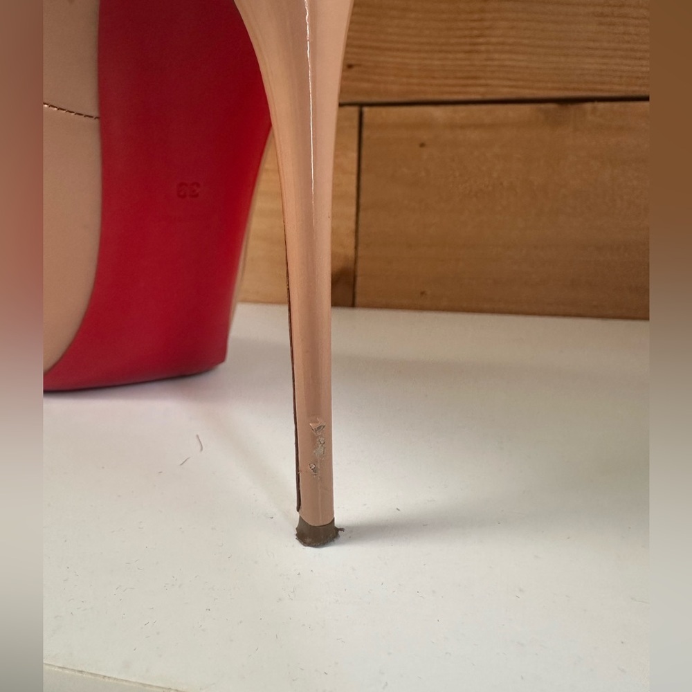 Christian Louboutin Very New Privé size 39, nude color peep toe - Picture 4 of 13